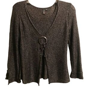 Jana Sweater Crew Neck Brown Acrylic/Nylon Sz M